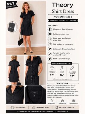 theory fitted shirt dress in good cotton Red Good Cotton Fitted Shirt Dress